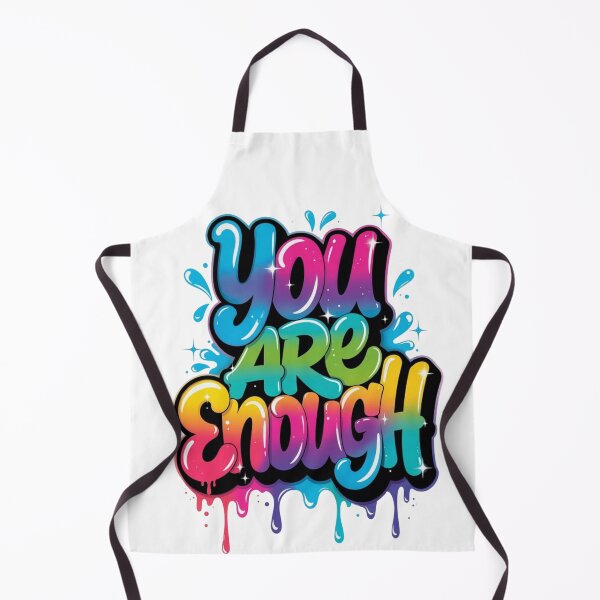 Item preview, You Are Enough Colorful Motivational Typography Design designed and sold by ExploreAura Studio.