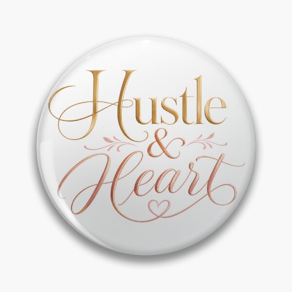 Item preview, Hustle and Heart Luxury Typography Sticker designed and sold by ModernMoodCo.