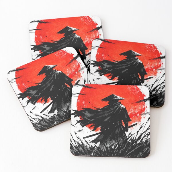 Item preview, Samurai silhouette against the red sun designed and sold by paulrommer.