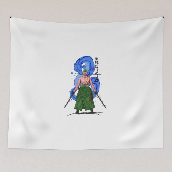 Item preview, Muscular Pirate Hunter Standing Bold With Blue Dragon Background designed and sold by JohnnyFive8.