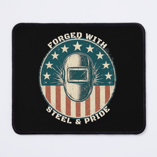 Item preview, Forged With Steel & Pride – American Welder Vintage USA Design designed and sold by RusticMeadow.