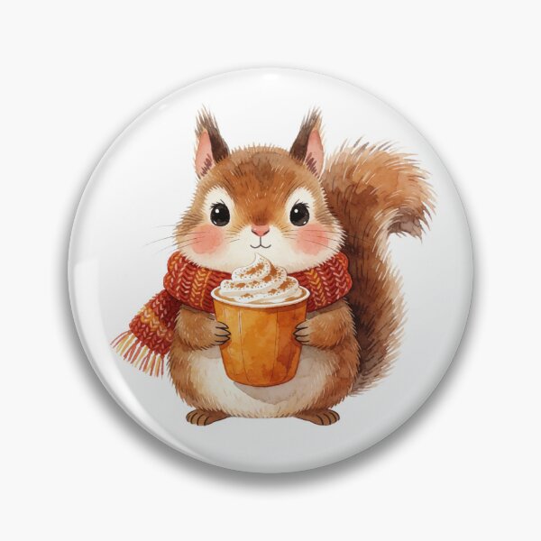 Item preview, Autumn Squirrel Sticker | Cozy Fall Cappuccino Squirrel designed and sold by AillustriaAK.