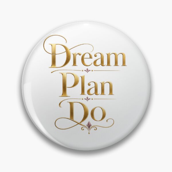Item preview, Dream Plan Do Gold Motivational Sticker designed and sold by ModernMoodCo.