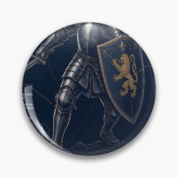Item preview, Medieval Knight Blueprint | Armor Shield & Sword Technical Illustration designed and sold by SunnyDesign82.