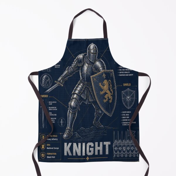 Item preview, Medieval Knight Blueprint | Armor Shield & Sword Technical Illustration designed and sold by SunnyDesign82.