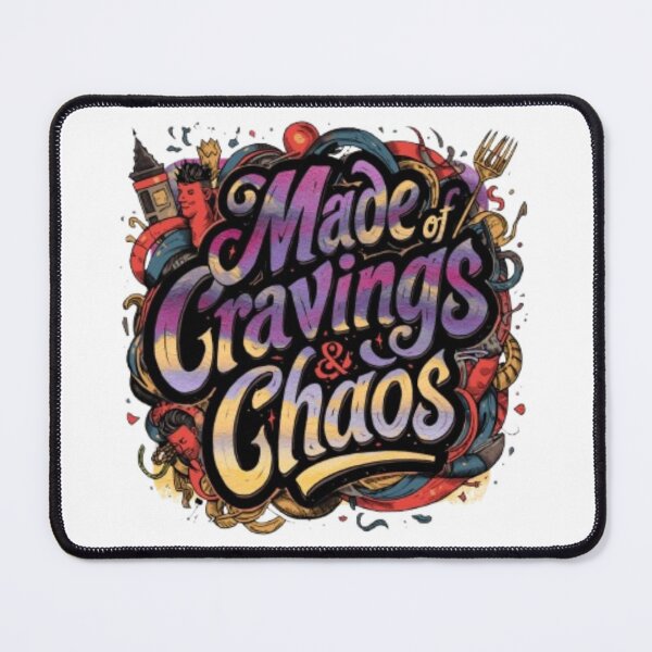 Item preview, Made of Cravings and Chaos Funny Foodie Street Art Graffiti designed and sold by Miheerala.
