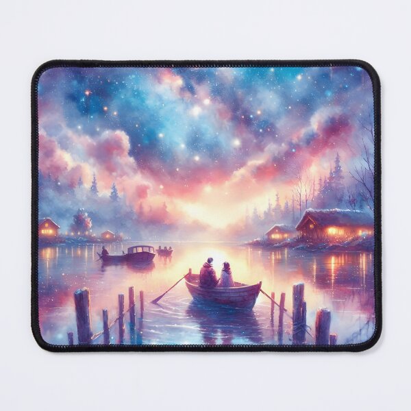 Item preview, Romantic Starry Boat Ride – Valentine’s Space & Nature Lovers designed and sold by stylishdzign.