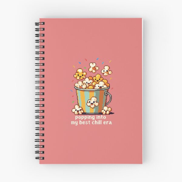 Item preview, POPPING INTO MY BEST CHILL ERA  - POPCORN PIXEL ART designed and sold by BRIGHT BITS BOUTIQUE.