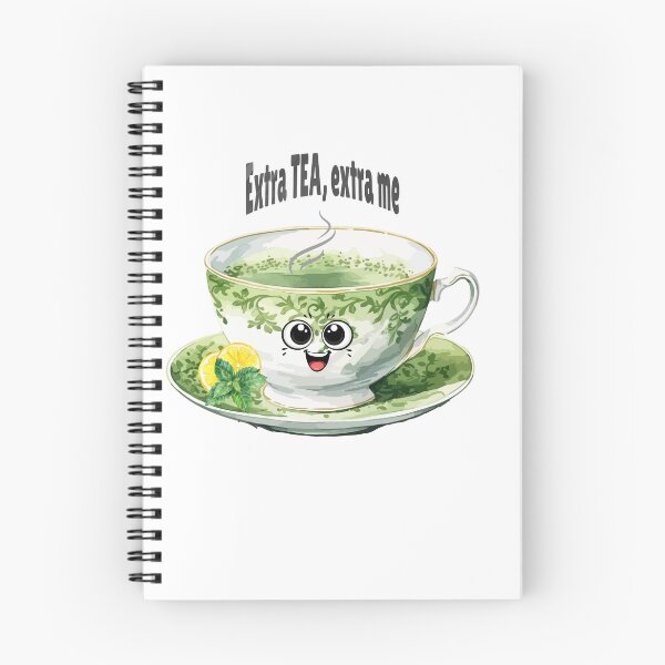 Item preview, Extra Tea, Extra Me Sticker – Funny Tea Lover Quote, Green Tea Aesthetic Floral Teacup Design designed and sold by Pandey14.