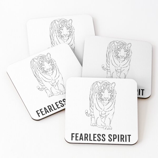 Item preview, Minimalist Tiger Fearless Spirit Line Art designed and sold by Orviona.