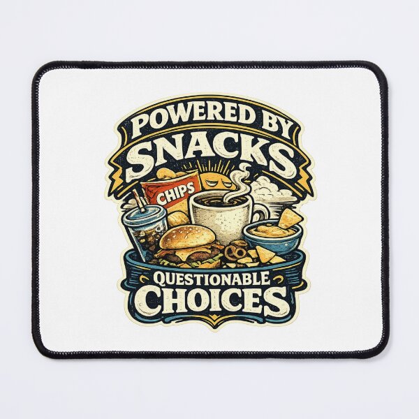 Item preview, Powered By Snacks Questionable Choices Retro designed and sold by Mr Lee.