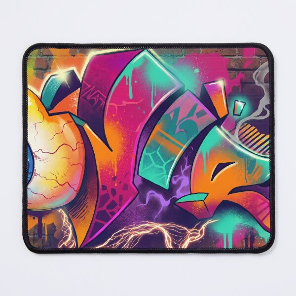 Item preview, OLLIE – Neon Eye Graffiti Street Art designed and sold by NeonSpiritArt.