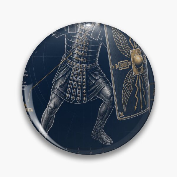 Item preview, Roman Legionary Blueprint | Ancient Roman Soldier Technical Illustration | Scutum Gladius & Pilum designed and sold by SunnyDesign82.