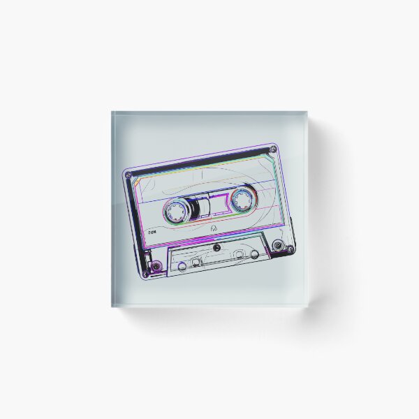 Item preview, Mixtape cassette neon outline designed and sold by LiskoDesign.