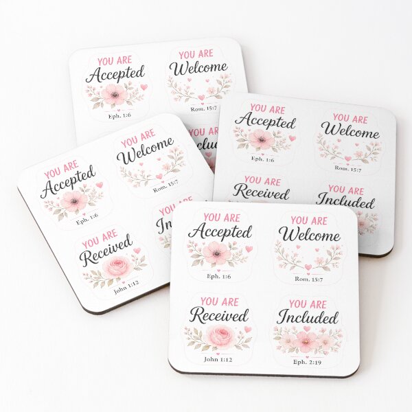 Item preview, Christian Encouragement Sticker Set for Women - You Are Accepted Welcome Received Included designed and sold by For His  Glory.