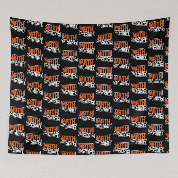 Item preview, Math The Only Subject That Counts Funny Nerd Pun Quote designed and sold by shirt-o-mat.