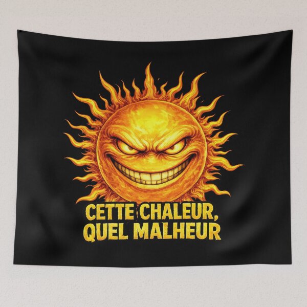 Item preview, This heat! What a disaster! Cruel sun and summer heatwave! Humor designed and sold by WordPlayStudio.