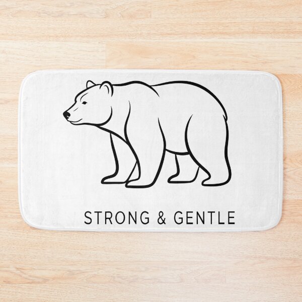 Item preview, Minimalist Bear Strong and Gentle Line Art designed and sold by Orviona.