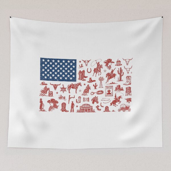 Item preview, Western Patriotic Rodeo  Trendy 250 Years USA Flag  designed and sold by SjoyStudio.