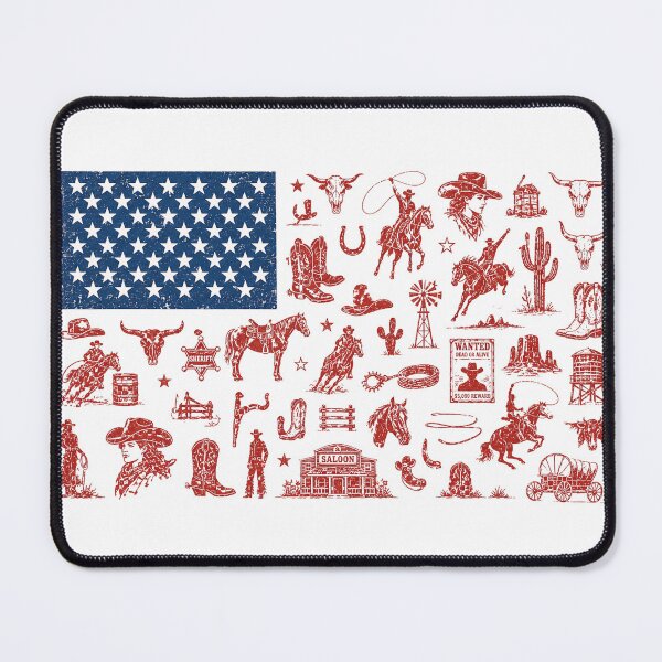 Item preview, Western Patriotic Rodeo Trendy 250 Years USA Flag designed and sold by SjoyStudio.