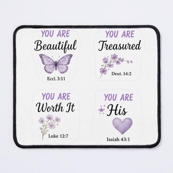 Item preview, Christian Encouragement Sticker Set for Women - You Are Beautiful Treasured Worth It His designed and sold by For His  Glory.