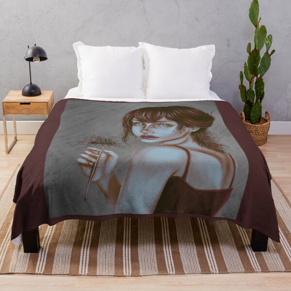 Item preview, Beautiful girl holding a spider lily flower in her hand designed and sold by Witseart.