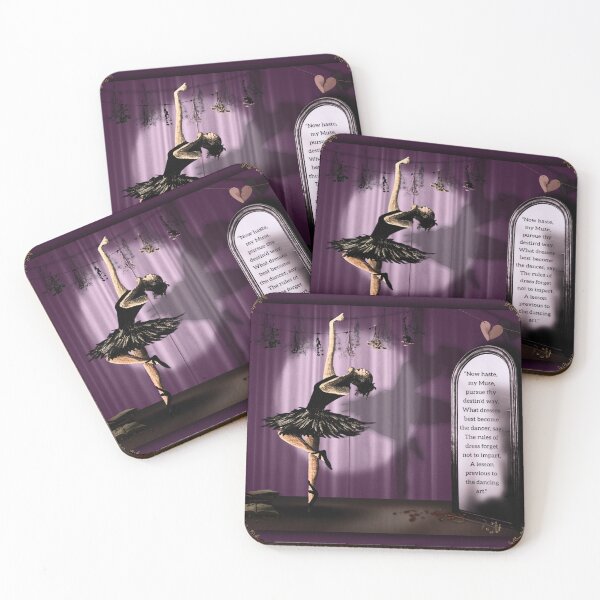 Item preview, The Dancing Muse Goth Ballerina Acrylic Painting designed and sold by ArtistsAtticWI.