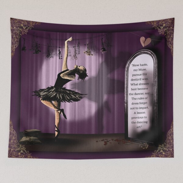 Item preview, The Dancing Muse Goth Ballerina Acrylic Painting designed and sold by ArtistsAtticWI.