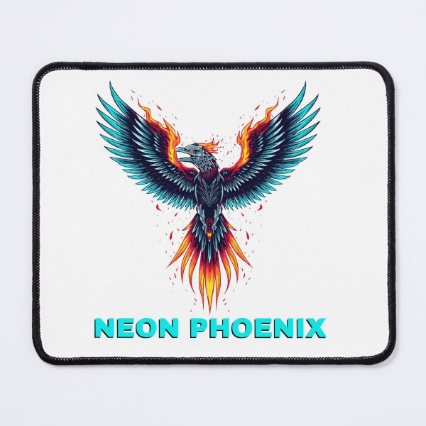 Item preview, Cyberpunk Neon Phoenix Mythical Cyber Bird Cybernetic Armor designed and sold by BrokenVibe.