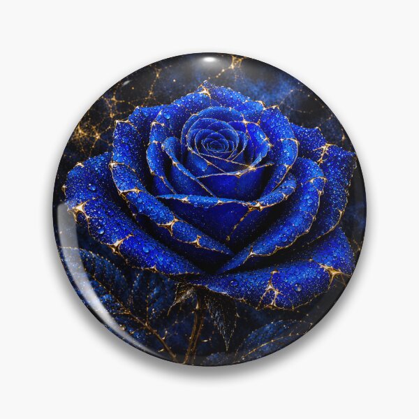 Item preview, Kintsugi - Rose of Sapphire and Gold designed and sold by LegademaArt.