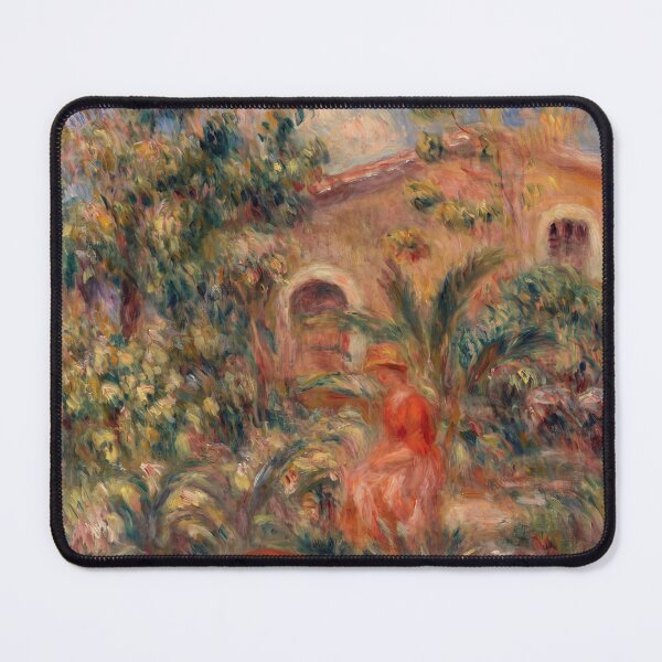 Item preview, Woman in Red Sunlit Garden designed and sold by artofuniverse.