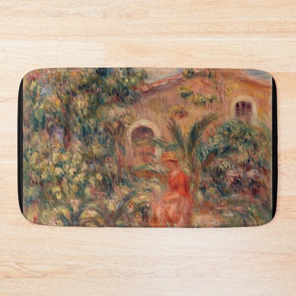 Item preview, Woman in Red Sunlit Garden designed and sold by artofuniverse.