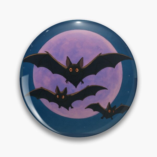 Item preview, Bats Infront Of A Purple Moon designed and sold by NickyMakesCoolStuff.