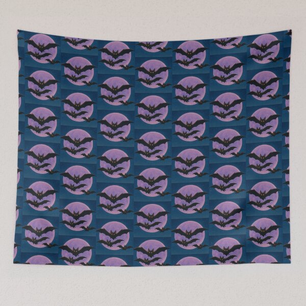 Item preview, Bats Infront Of A Purple Moon designed and sold by NickyMakesCoolStuff.