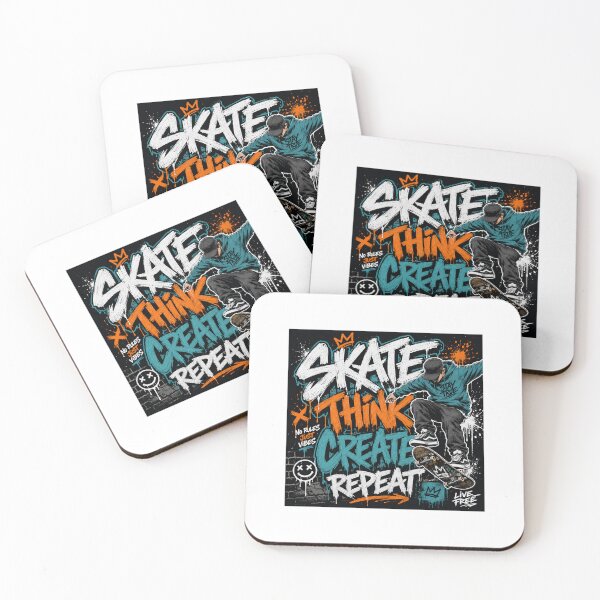 Item preview, Skate Think Create Repeat designed and sold by FAZ-DESIGNS.
