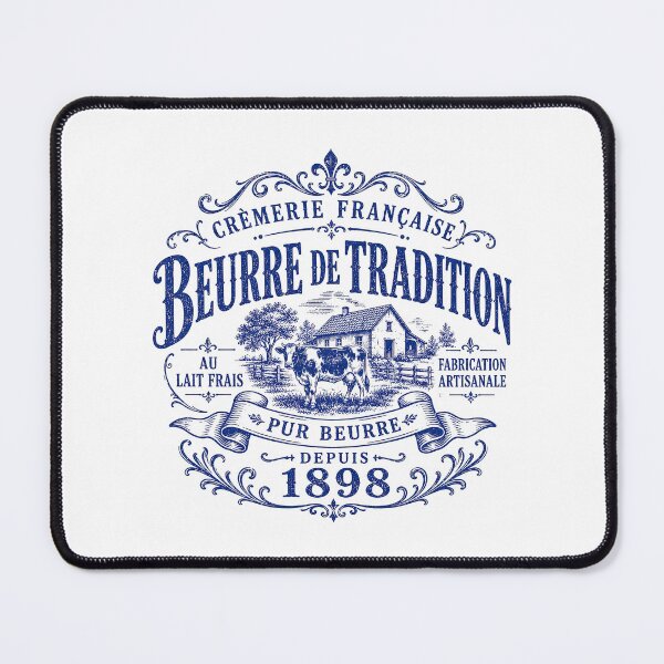 Item preview, Beurre de Tradition Vintage French Creamery Label | Rustic Butter Graphic designed and sold by newnomads-art.