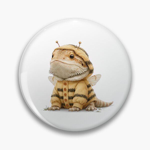 Item preview, Kawaii Bearded Dragon Bee | Cute Reptile Bumblebee Art designed and sold by Moonlit Menagerie.