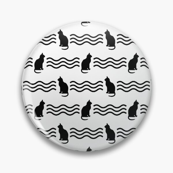 Item preview, Black & white cats pattern designed and sold by Mint + Midnight.