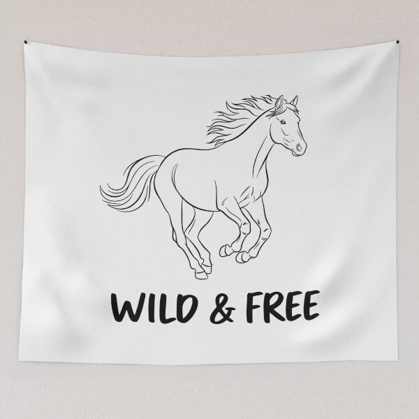 Item preview, Minimalist Horse Wild and Free Line Art designed and sold by Orviona.