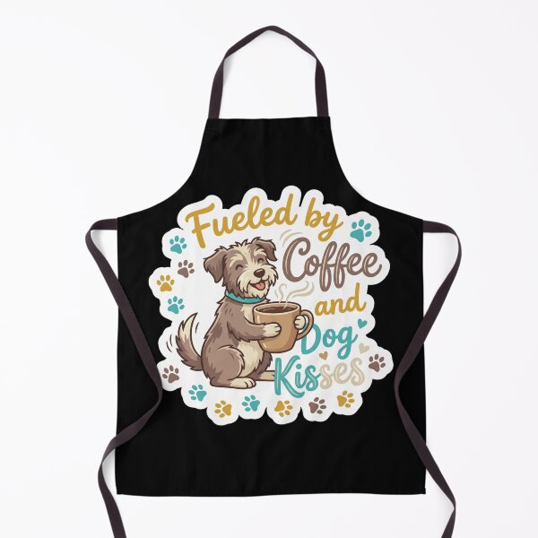 Item preview, Coffee and Dog Kisses Cute Pup Sticker designed and sold by Sketchlegacy.