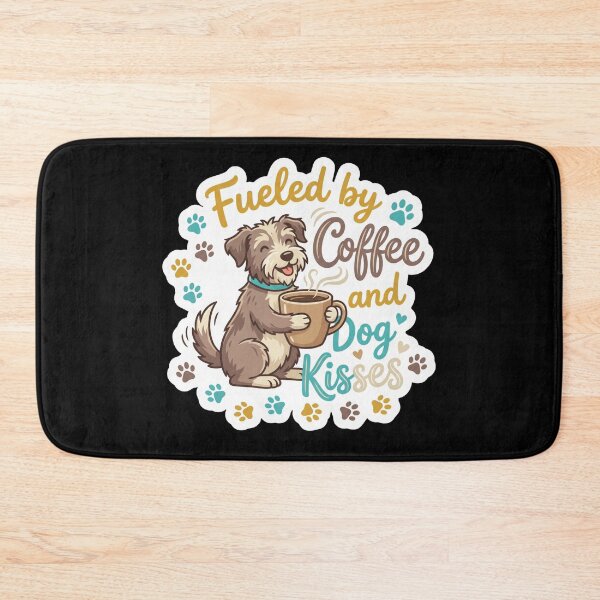 Item preview, Coffee and Dog Kisses Cute Pup Sticker designed and sold by Sketchlegacy.