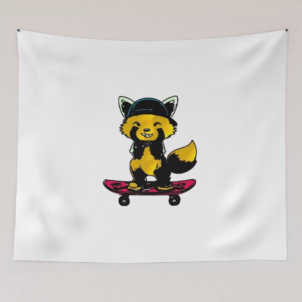 Item preview, Red Panda Skater Kawaii Cap Vest Animal designed and sold by AstronautMerch.