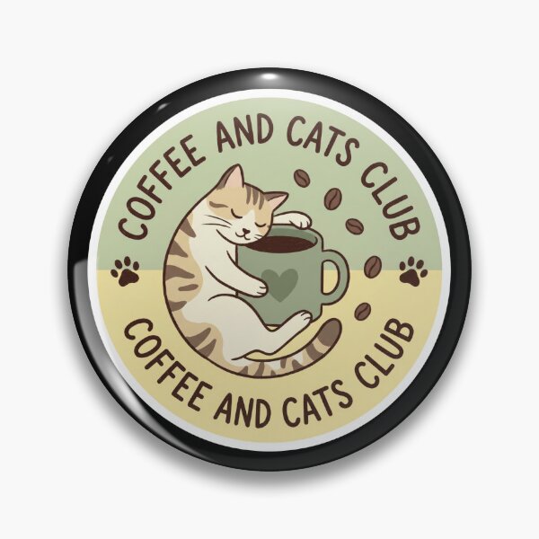 Item preview, Coffee and Cats Club Sticker designed and sold by Sketchlegacy.