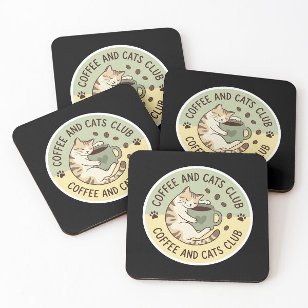 Item preview, Coffee and Cats Club Sticker designed and sold by Sketchlegacy.