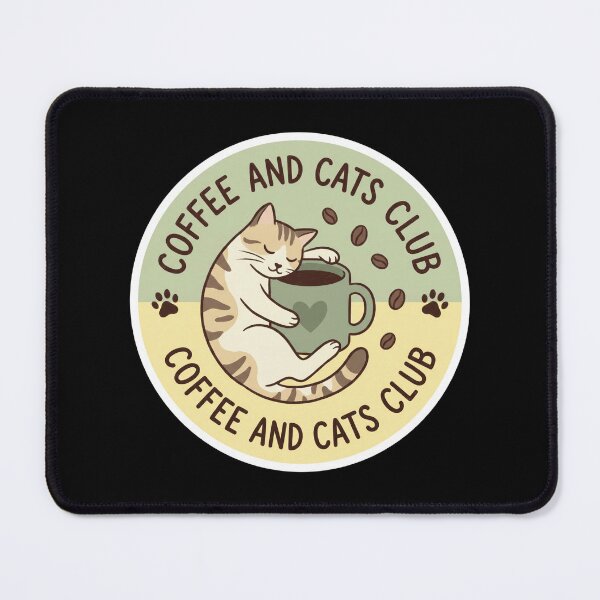 Item preview, Coffee and Cats Club Sticker designed and sold by Sketchlegacy.