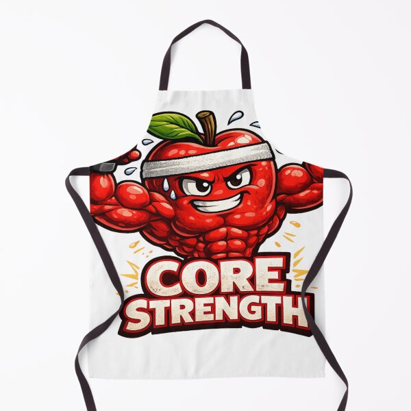 Item preview, Core Strength Funny Muscular Apple Gym Fitness Pun Design designed and sold by irfanshikh.
