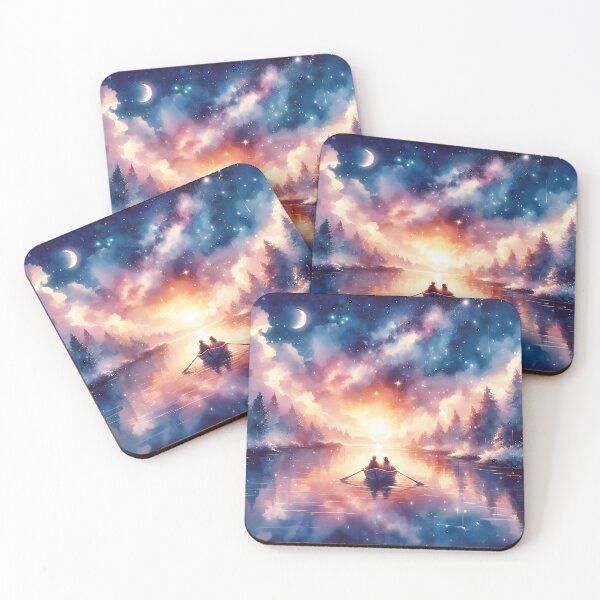 Item preview, Romantic Starry Boat Ride – Valentine’s Space & Nature Lovers  designed and sold by stylishdzign.