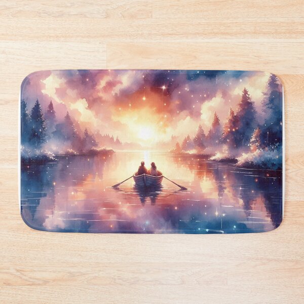 Item preview, Romantic Starry Boat Ride – Valentine’s Space & Nature Lovers  designed and sold by stylishdzign.