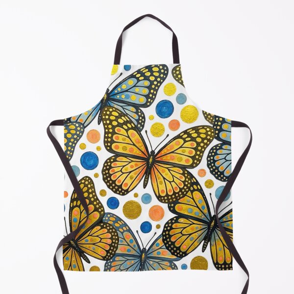 Item preview, Blue Yellow Orange Butterfly Detailed Wings with Matching Circles Spiritual Art designed and sold by Good Vibes .