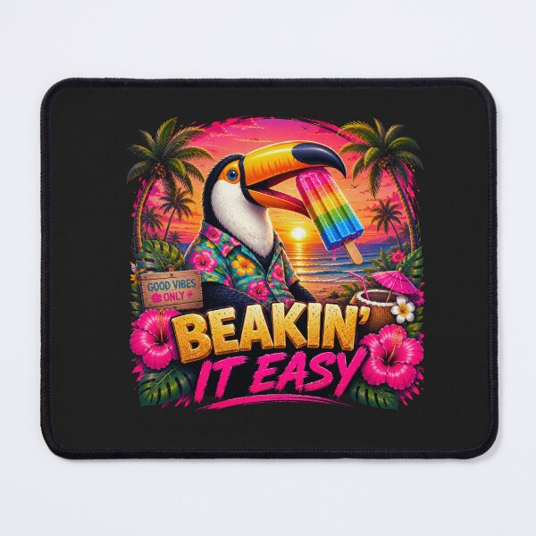 Item preview, Beakin' It Easy - Funny Toucan Beach Vacation Tropical Sunset T-Shirt designed and sold by Aimetoi.